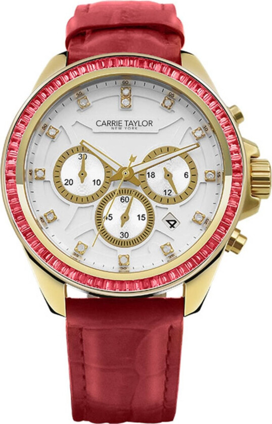 Astoria Chronograph CTW903 - Kvarts - Gull Krystal - Dameklokker - Skinn - Mineral