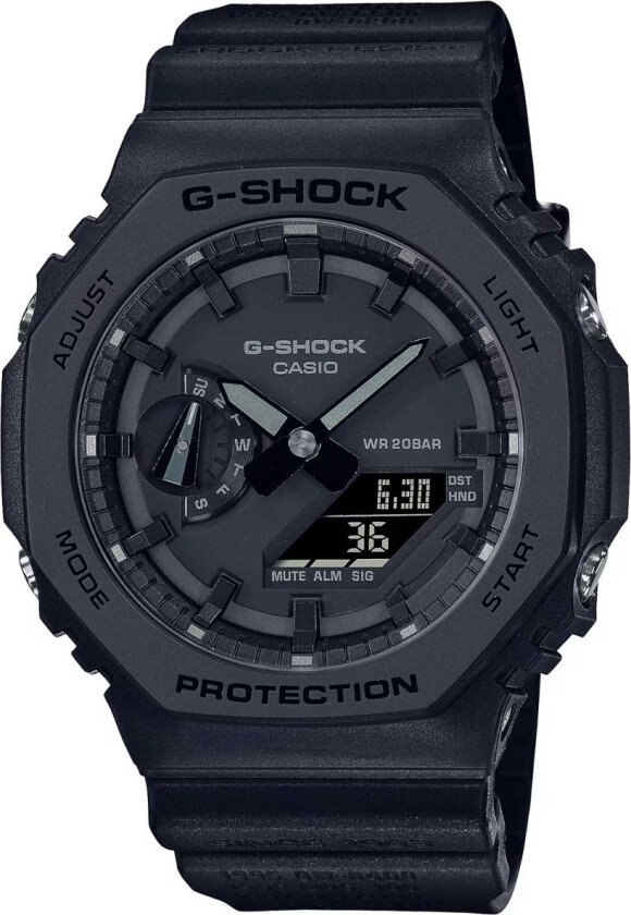 G-Shock 40th Anniversary Remaster Black Limited GA-2140RE-1AER - Anadigi - Sort - Herreklokker - Resin - Mineral