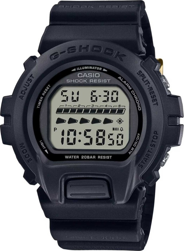 G-Shock 40th Anniversary Remaster Black Limited DW-6640RE-1ER - Digital - Sort - Herreklokker - Resin - Mineral