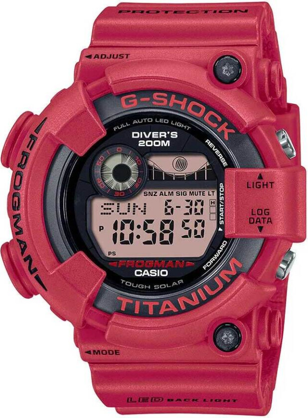 G-Shock Frogman 30th Anniversary Limited GW-8230NT-4ER - Digital - Rød - Herreklokker - Resin - Mineral