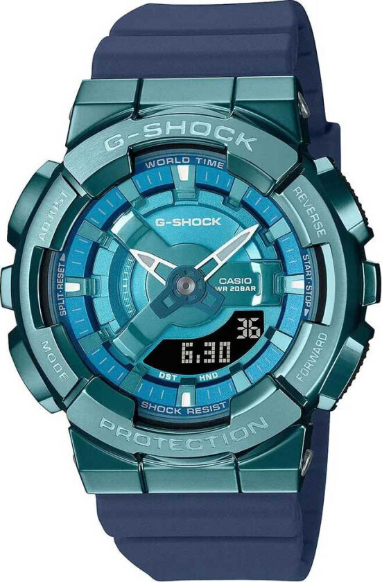 G-Shock G-Steel GM-S110LB-2AER - Anadigi - Blå - Dameklokker - Resin - Mineral