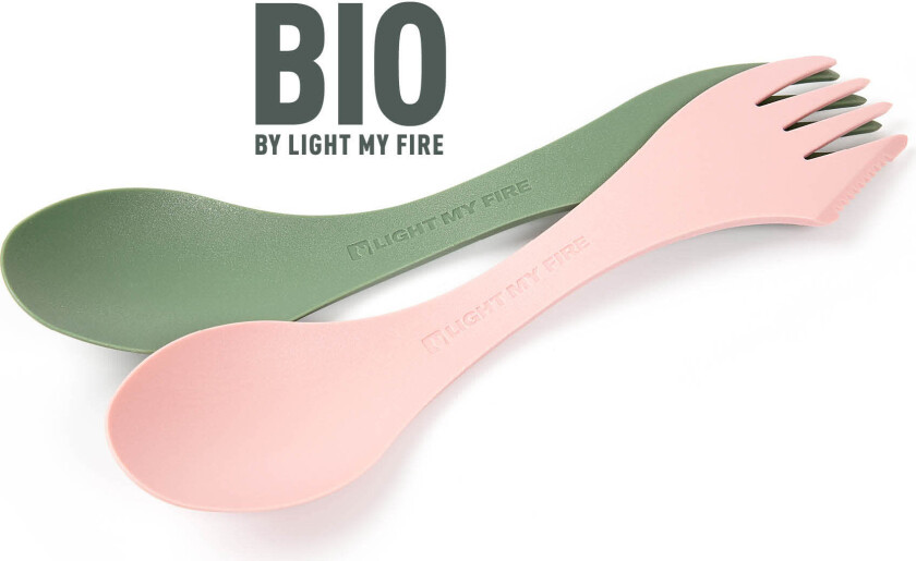 Spork Medium Bio 2-pack OneSize, Sandy Green/Dusty Pink