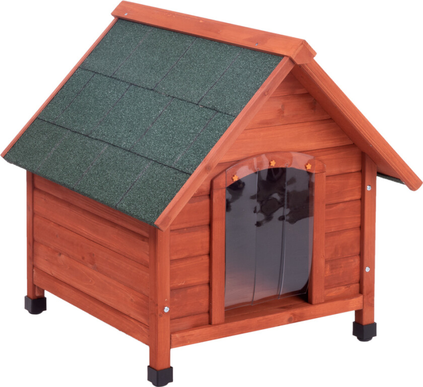 Spike Komfort hundehus med plastdør - Str. S: B 72 x D 76 x H 76 cm