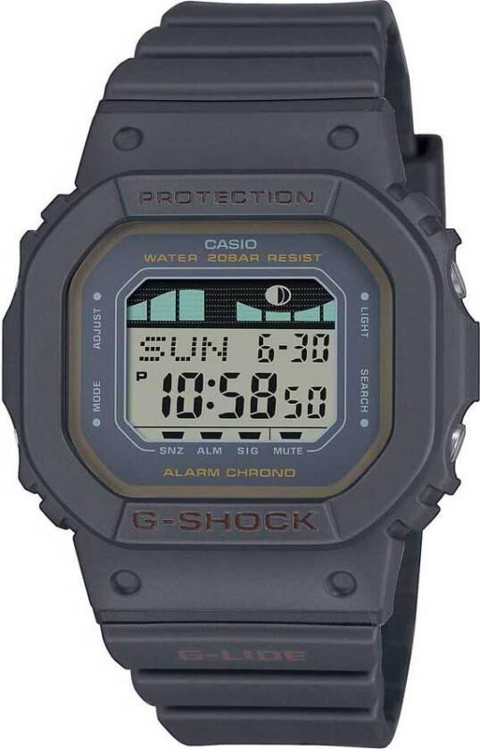 G-Shock G-Lide GLX-S5600-1ER - Digital - Sort - Dameklokker - Resinledd - Mineral