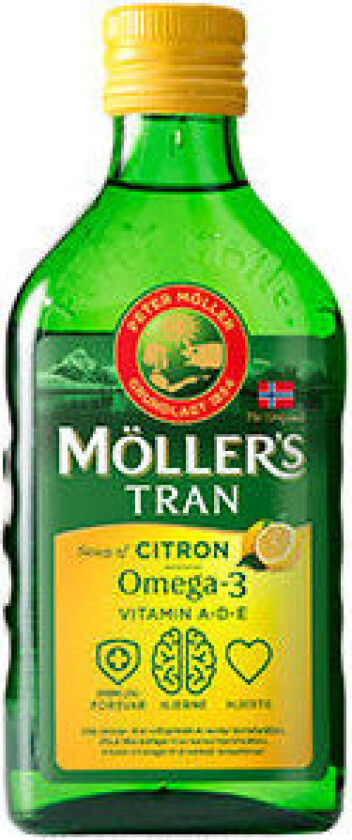 Möllers Tran Omega 3 Fiskeolje + Sitron - 250 ml