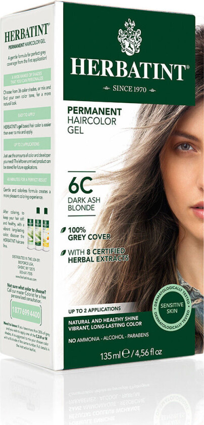 6C Hårfarge Mørk Askblond - 150 ml