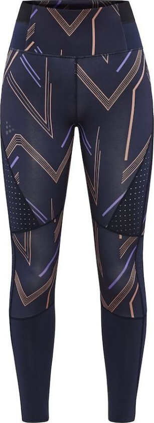 Women's Pro Charge Blocked Tights S, Blaze/Cliff