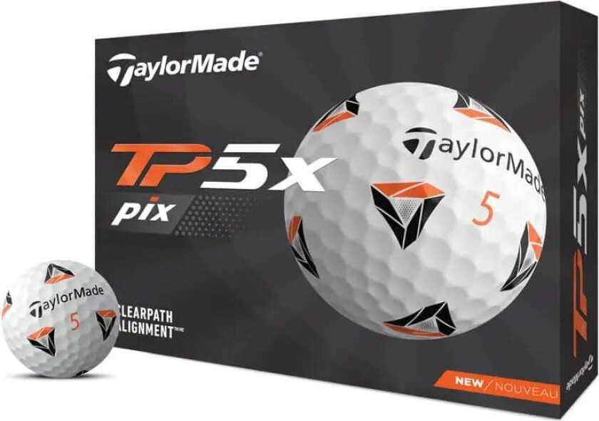 Taylormade Tp5x Pix Golfball Hvit