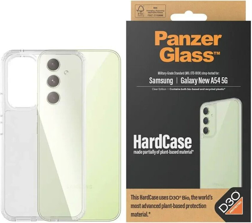 Samsung Galaxy A55 (5G) Deksel D3O Bio HardCase - Gjennomsiktig