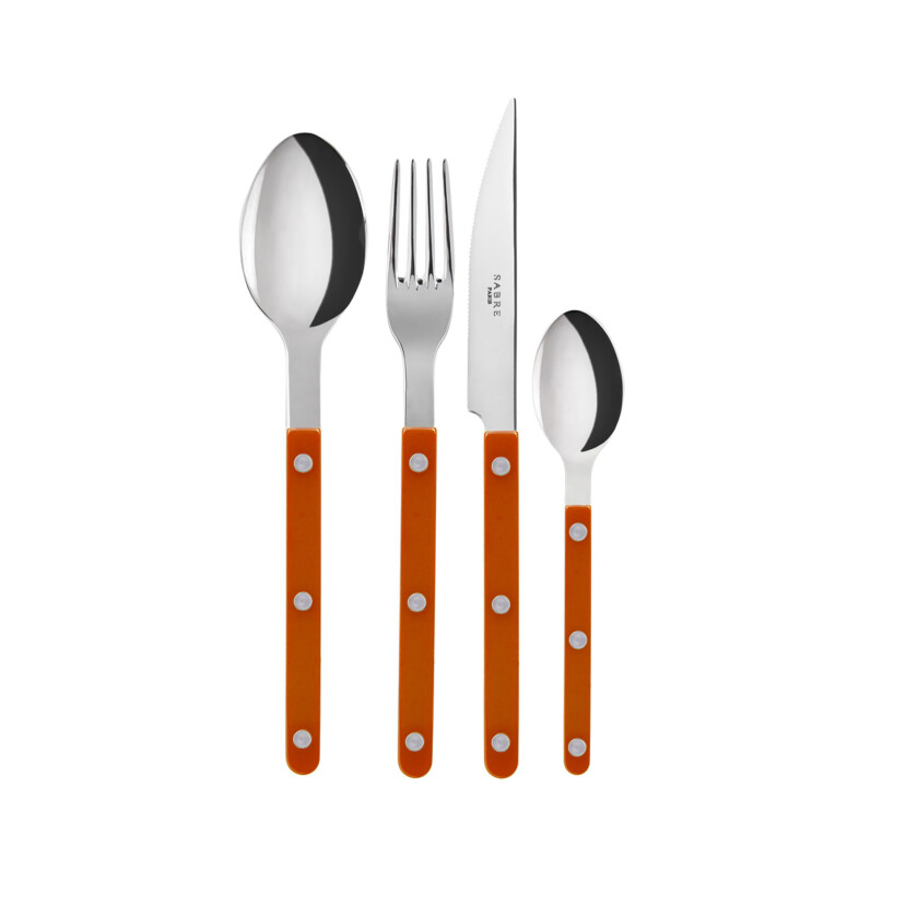 Bistrot 4 Pieces Cutlery Set Solid Orange