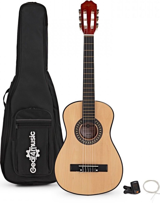 Bilde av Gear4Music Junior 1/2 Klassisk Gitar Natural Pakke fra Gear4music