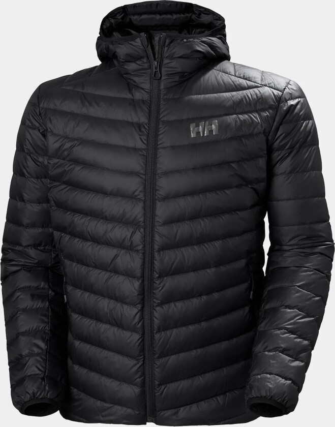 Herre Verglas Isolert Dunjakke Med Hette Svart XL SvartXL