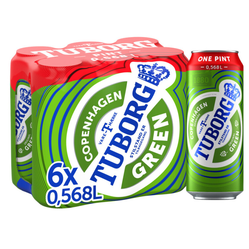 Tuborg Grøn Pint 0,568lx6 boks