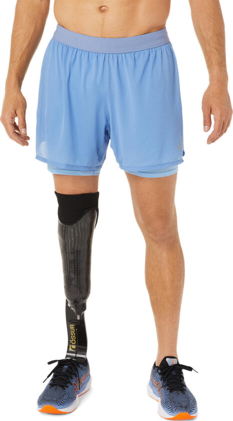 Asics Men's Ventilate 2-N-1 5in Short XS, Blue Harmony/Blue Bliss