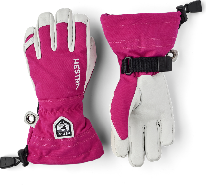 Army Leather Heli Ski Fuchsia 8-9år