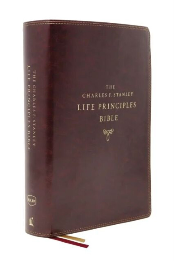The NKJV, Charles F. Stanley Life Principles Bible, 2nd Edition, Leathersoft, Burgundy, Thumb Indexe