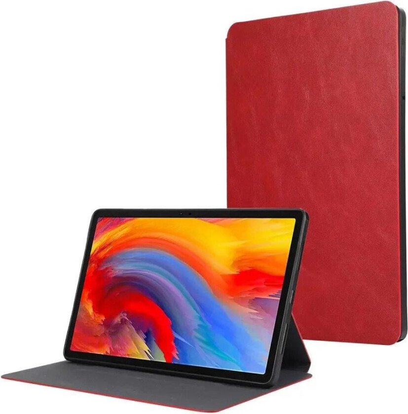 Lenovo Tab M11 Læder Tablet Cover m. Ståfunktion - Rød