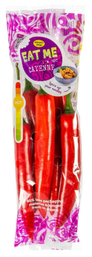 Chilipepper Rød 3stk 50g