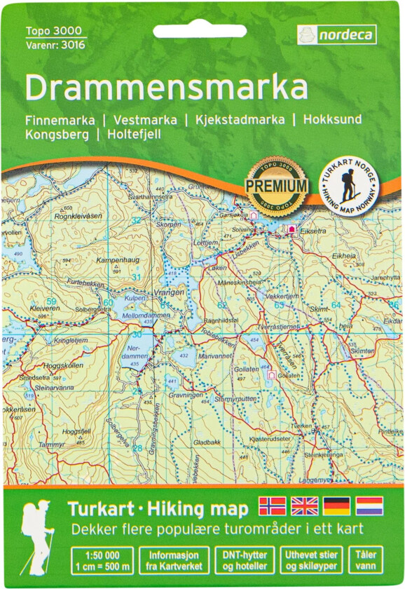 Nordeca Topo 3000 1:50 000 Drammensmarka