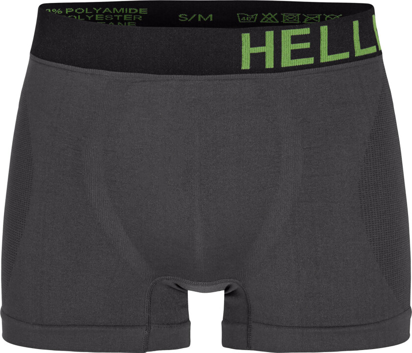Men's Svierkku Seamless Boxer S/M, Grey/Black