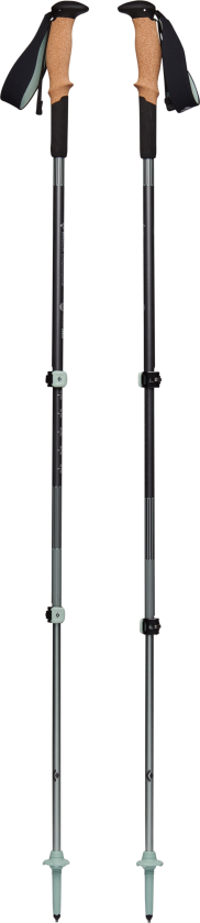 Unisex Pursuit Shock Trekking Poles S/M, Steel Grey/Foam Green