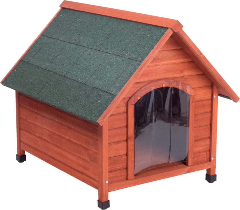 Spike Komfort hundehus med plastdør - Str. L: B 84 x D 101 x H 87 cm