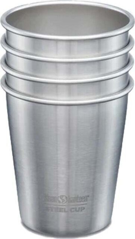 Steel Cup 296 ml 4-pack 296 ml, Brushed Stainless
