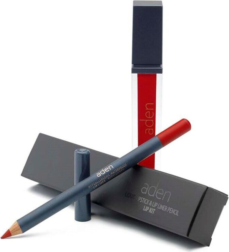 Liquid Lipstick + Lipliner Pencil Set Russian Red 09