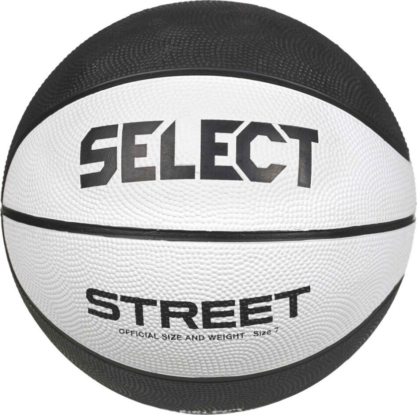 Select Street Basketball White/Black 7