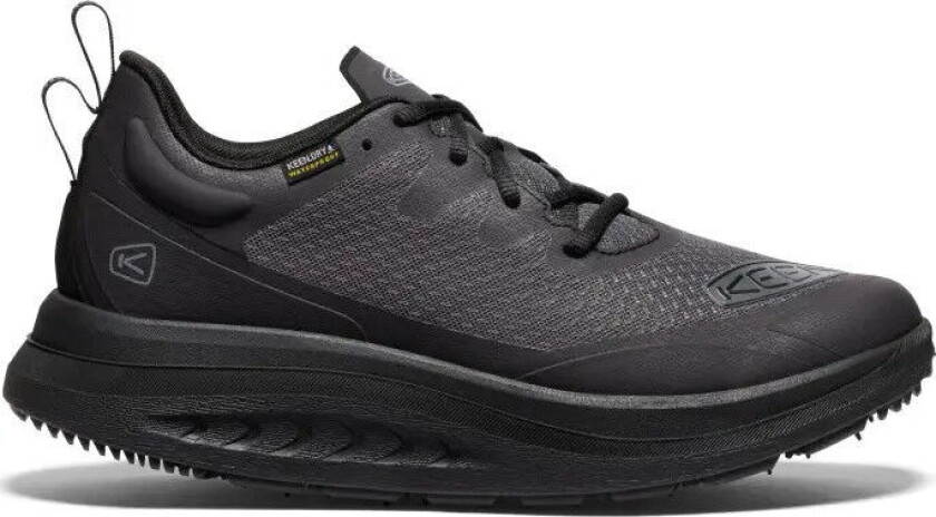 Keen Men's WK400 Waterproof Walking Shoe 42.5, Black-Black