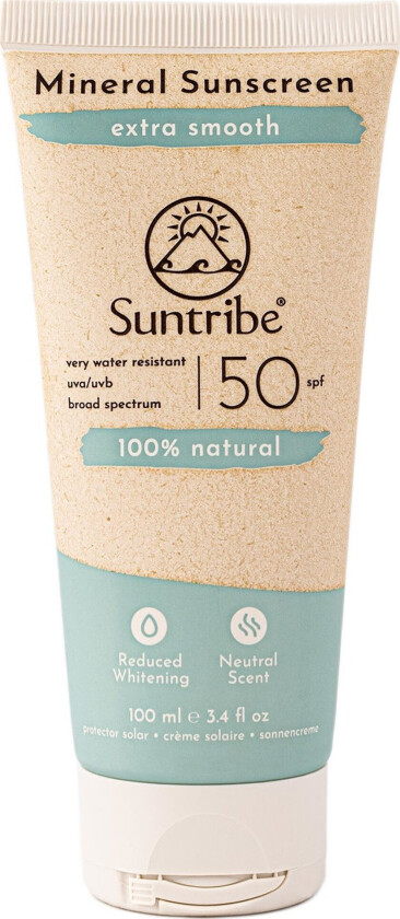 Active Natural Mineral Sunscreen SPF 50 100 ml, White