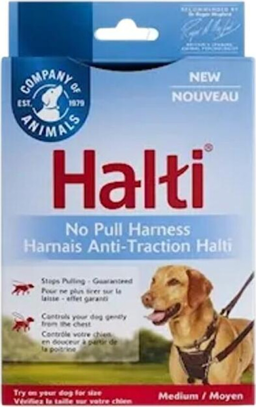 Antitrekk Hundesele Sort Small