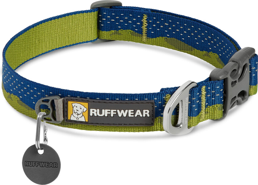Crag Reflective Dog Collar 51-66 cm, Green Hills