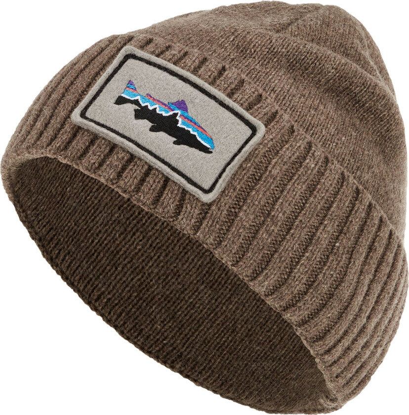 BRODEO BEANIE FITZ ROY TROUT PATCH: ASH TAN