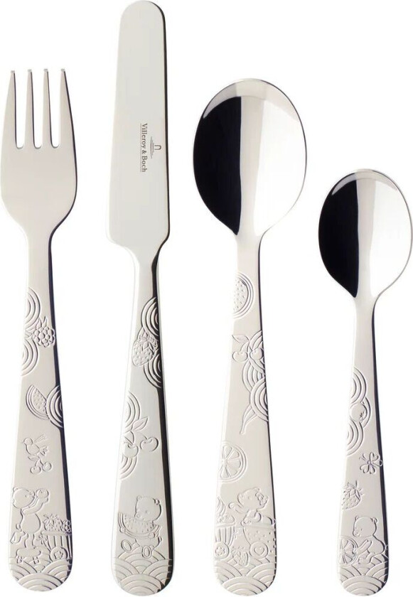 Hungry as a Bear barnebestikk 4 deler Rustfritt stål