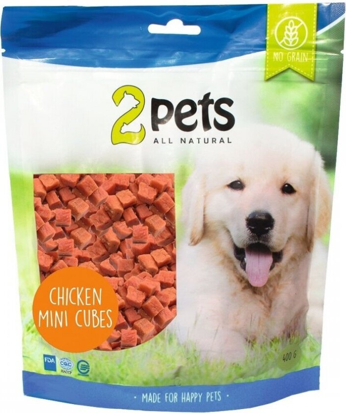 2pets Minicubes Hundegodteri med Kylling 400 g