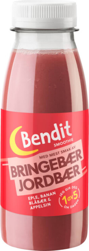 Smoothie Bringebær&Jordbær 250ml