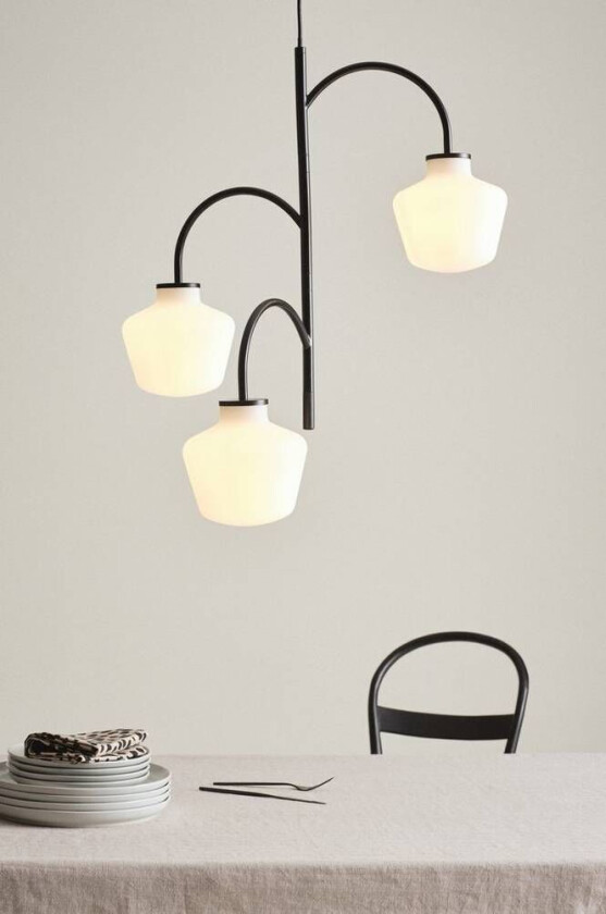 TROPEA taklampe Matt sort/hvit