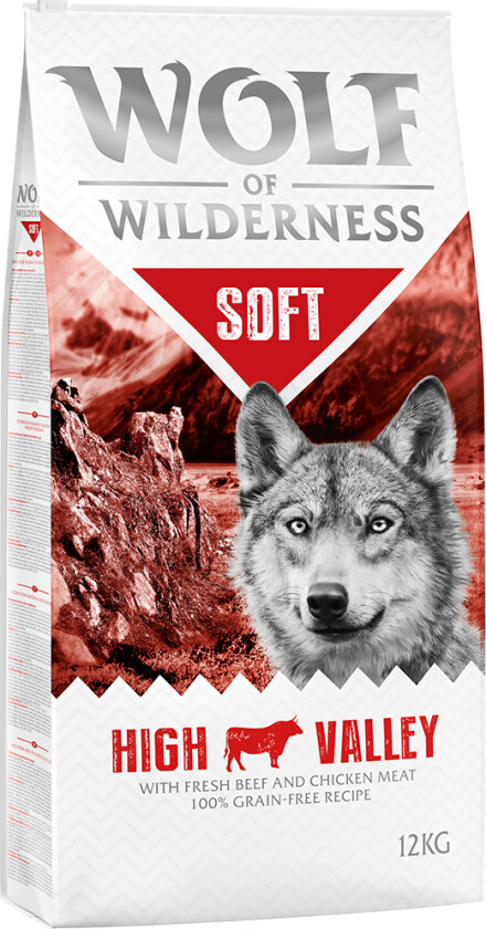 100 kr rabatt! 12 kg Wolf of Wilderness - Soft High Valley - Storfe