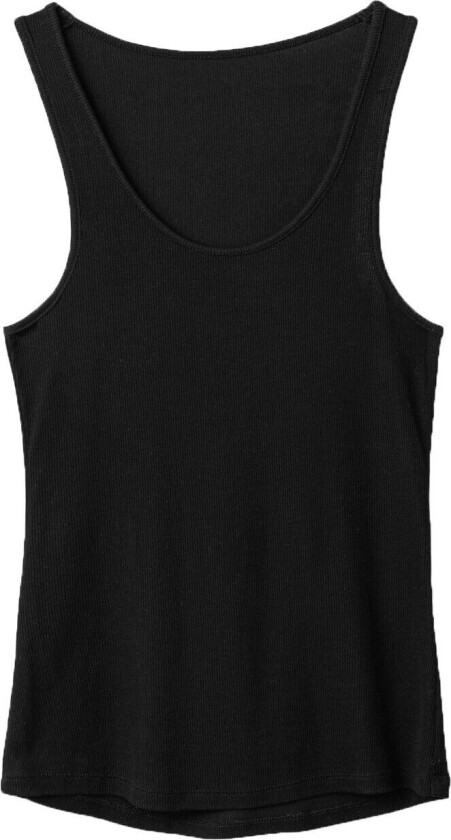 Basic Rib Singlet Dame Beautiful Black S