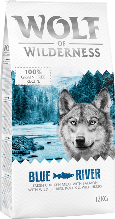 100 kr rabatt! 12 kg Wolf of Wilderness - Blue River - Laks
