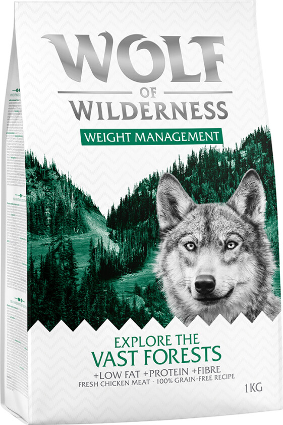 1 kg Wolf of Wilderness hundefôr til spesialpris! - Explore The Vast Forests - Weight Management
