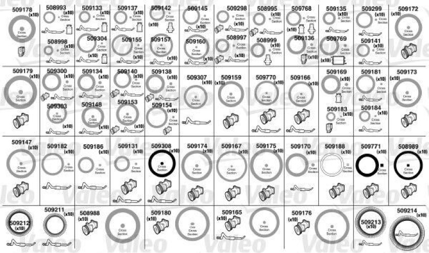 509725 O-ring, reparasjonssett
