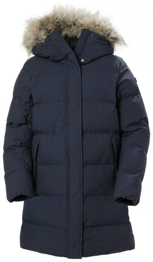 Dame Blossom Bobleparkas Marineblå M SvartM