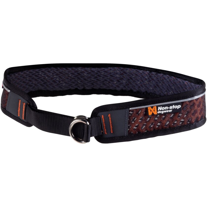 Non-Stop Dogwear Rock Collar, Halfchoke, hundehalsbånd BLACK/ORANGE