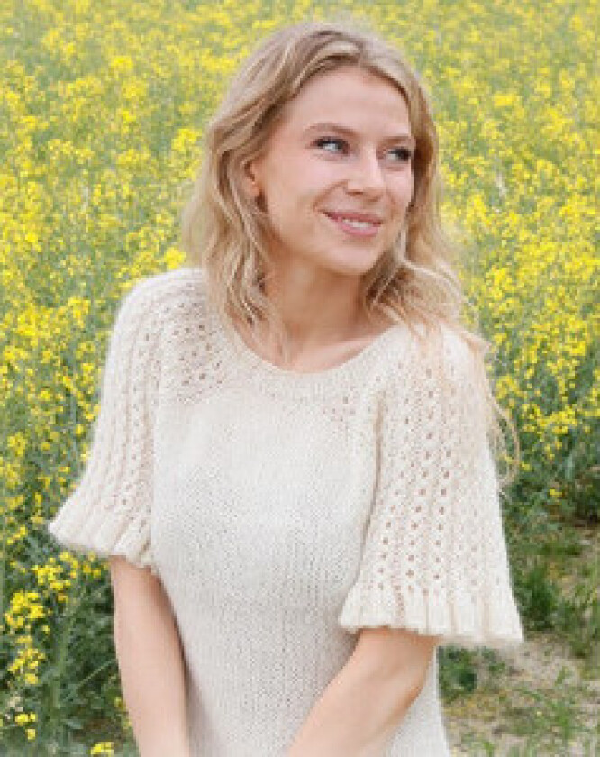 Pearlescent Top by DROPS Design - Genser Strikkeoppskrift str. S - XXX - XXX-Large