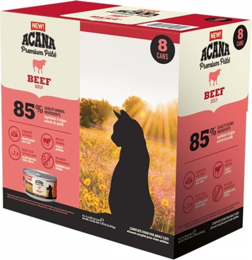 Acana Cat Adult Premium Paté Beef 8x85 g