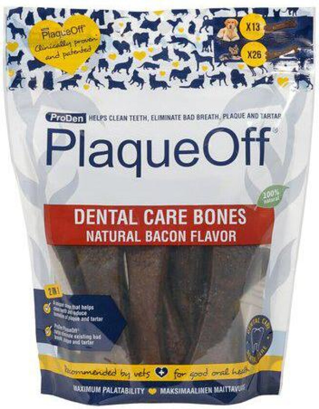 Bilde av PlaqueOff Dental Care Bones (Bacon)