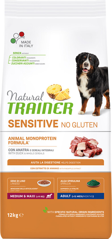 No Gluten Adult Medium/Maxi med And - Økonomipakke: 2 x 12 kg
