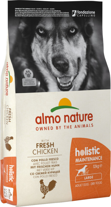 Almo Nature Adult Large Kylling & Ris - 12 kg